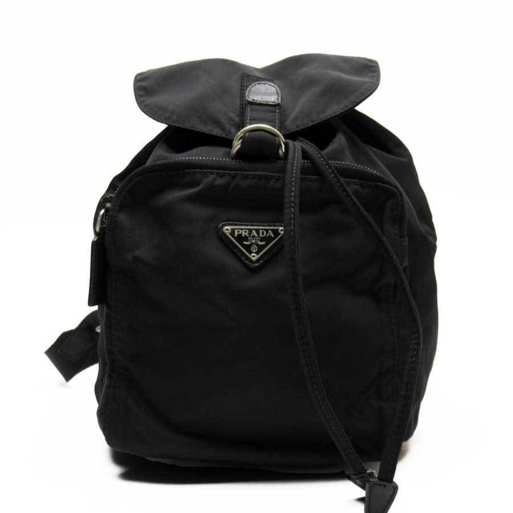 Prada Black Triangle Backpack Nylon - image 2